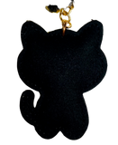 BLACK KITTY KEY CHAIN W/POM POM