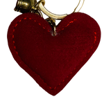 SMALL RUBY HEART KEY CHAIN