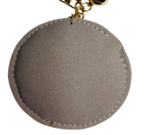 PET PAW SILVER WITH POM POM KEY CHAIN