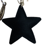 CRYSTAL/BLACK STAR KEY CHAIN
