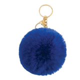 BLUE UNICORN KEY CHAIN W/POM POM