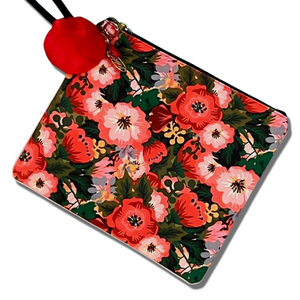 SPRING GARDEN RED LARGE CLUTCH