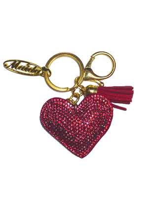 SMALL RUBY HEART KEY CHAIN