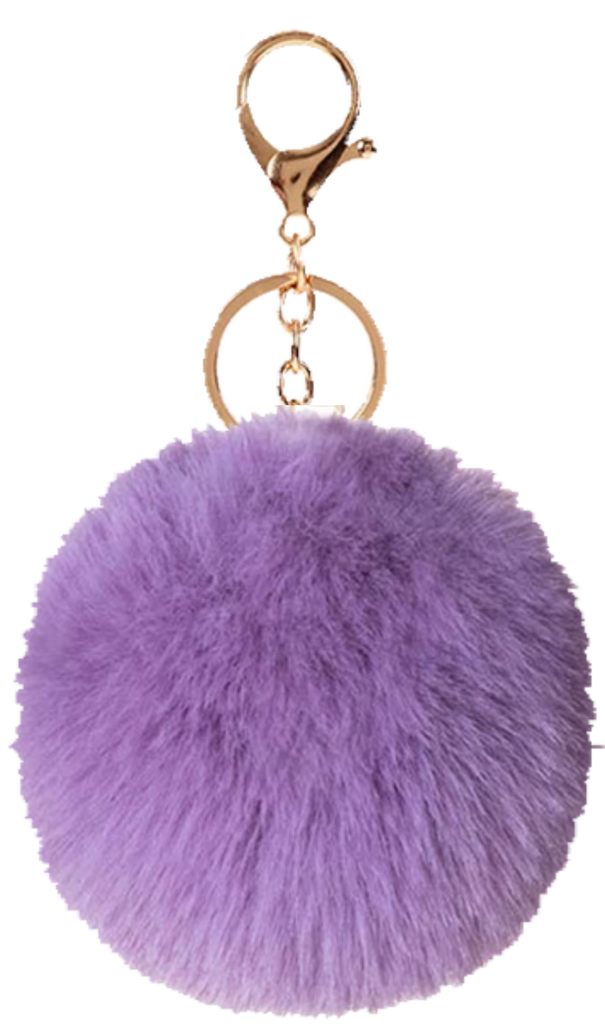 unicorn pom pom keychain