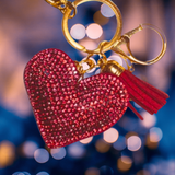 SMALL RUBY HEART KEY CHAIN